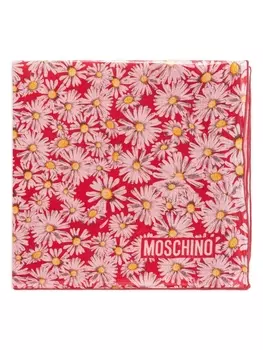 Moschino шарф с цветочным принтом, красный