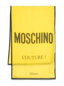 Moschino шарф с логотипом, желтый