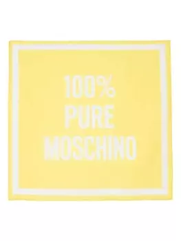Moschino шарф с логотипом, желтый
