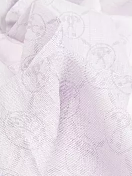 Moschino шарф с монограммой, фиолетовый