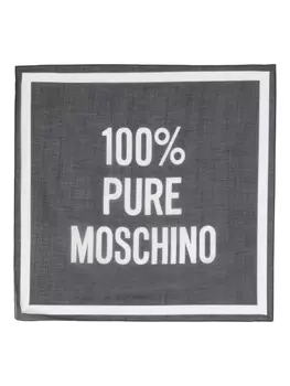 Moschino шарф с жаккардовым логотипом, черный