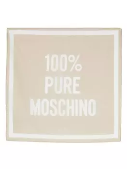 Moschino шарф с жаккардовым логотипом, нейтральный цвет
