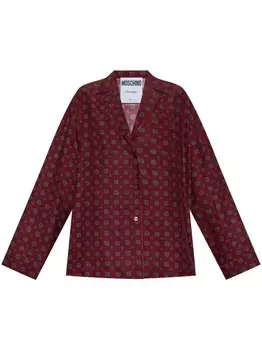 Moschino шелковая пижамная рубашка, красный