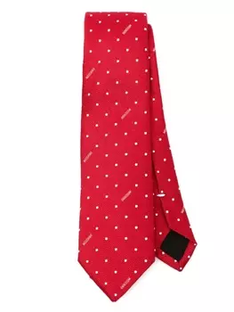 Moschino шелковый галстук, красный