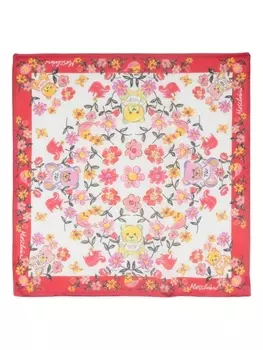 Moschino шелковый платок с цветочным принтом, белый