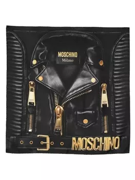 Moschino шелковый платок с принтом, черный