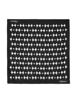 Moschino шелковый платок с принтом, черный