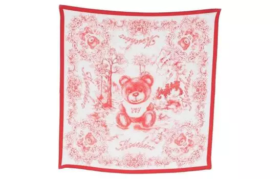 MOSCHINO Шелковый шарф женский красный