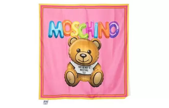 MOSCHINO Шелковый шарф женский розовый