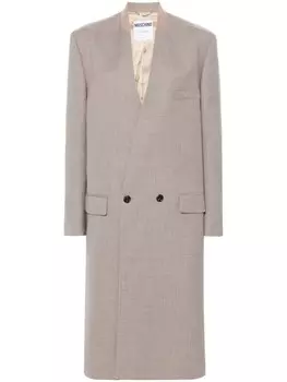 Moschino шерстяное пальто, нейтральный цвет