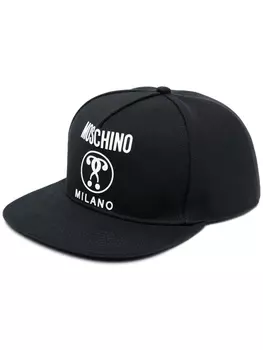 Moschino шестипанельная кепка с логотипом, черный