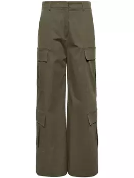 Moschino широкие брюки карго, зеленый