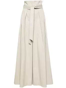Moschino широкие брюки с поясом, нейтральный цвет