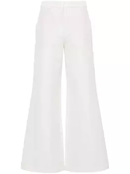 Moschino широкие брюки строгого кроя, нейтральный цвет