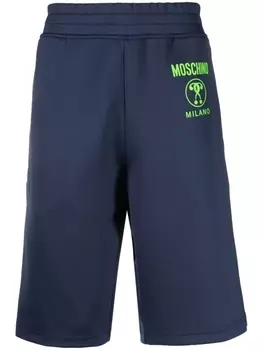 Moschino шорты-бермуды с логотипом, синий