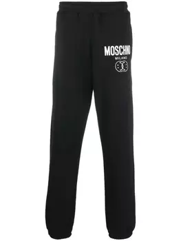 Moschino шорты с графичным принтом, черный