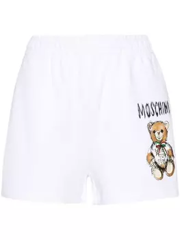 Moschino шорты с принтом Teddy Bear, белый