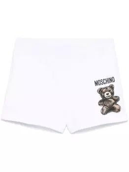 Moschino шорты с принтом Teddy Bear, белый