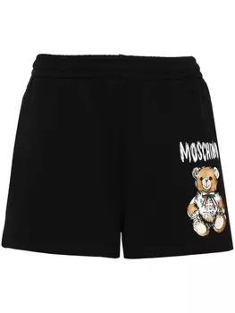Moschino шорты с принтом Teddy Bear, черный