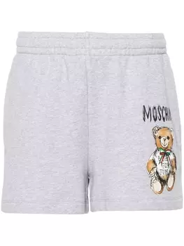 Moschino шорты с принтом Teddy Bear, серый
