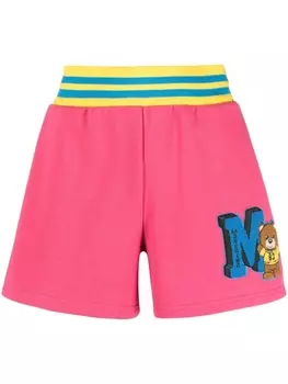 Moschino шорты Teddy из джерси, розовый