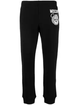 Moschino спортивные брюки из органического хлопка, черный