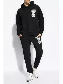 Moschino спортивные брюки с логотипом, черный