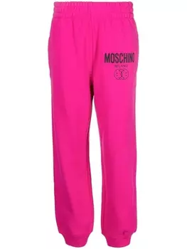 Moschino спортивные брюки с логотипом, розовый