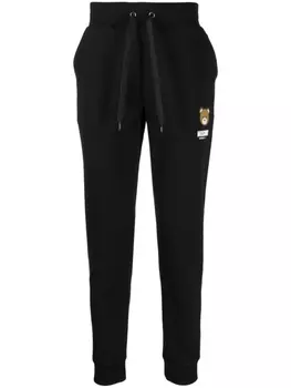 Moschino спортивные брюки с нашивкой-логотипом, черный