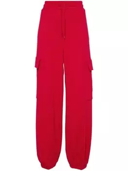 Moschino спортивные брюки с нашивкой-логотипом, красный
