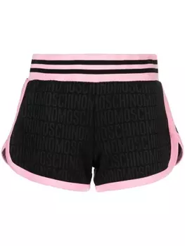 Moschino спортивные шорты с жаккардовым логотипом, черный