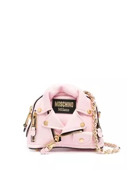 Moschino сумка через плечо Biker, розовый