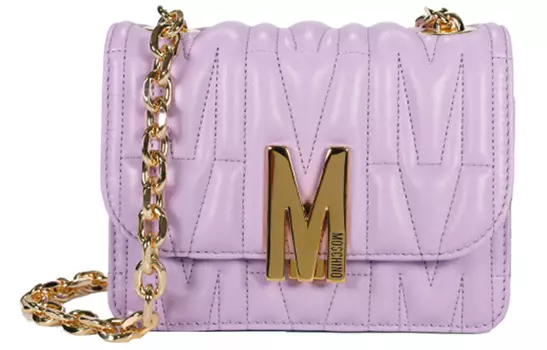 MOSCHINO Сумка через плечо из овчины, женская, светло-фиолетовая