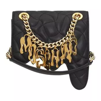 MOSCHINO Сумка через плечо из овчины, женская, черная
