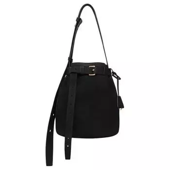 MOSCHINO Сумка через плечо из овчины, женская, черного цвета, среднего размера