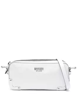 Moschino сумка через плечо с логотипом, белый