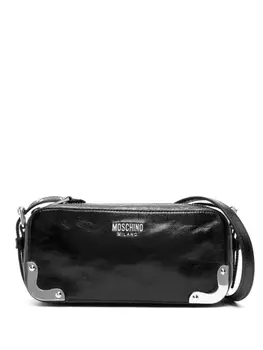 Moschino сумка через плечо с логотипом, черный
