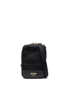 Moschino сумка через плечо с логотипом, черный