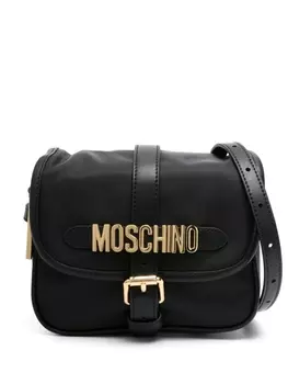 Moschino сумка через плечо с логотипом, черный