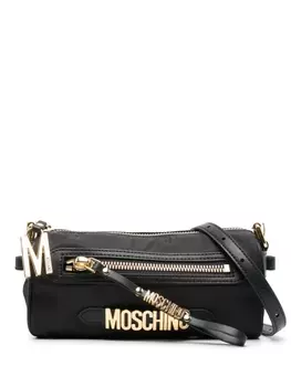 Moschino сумка через плечо с логотипом, черный