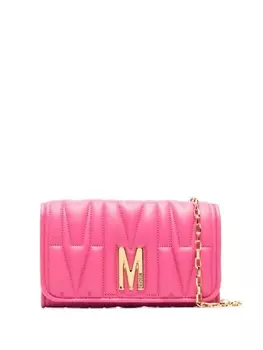 Moschino сумка через плечо с логотипом, розовый