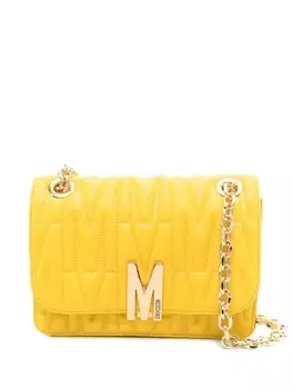 Moschino сумка через плечо с логотипом, желтый