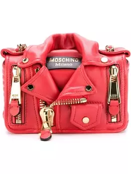 Moschino сумка через плечо в байкерском стиле, красный