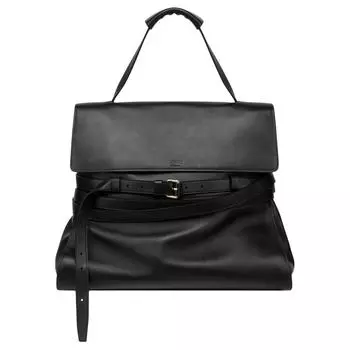 MOSCHINO Сумка из овчины, большая женская сумка через плечо, черная