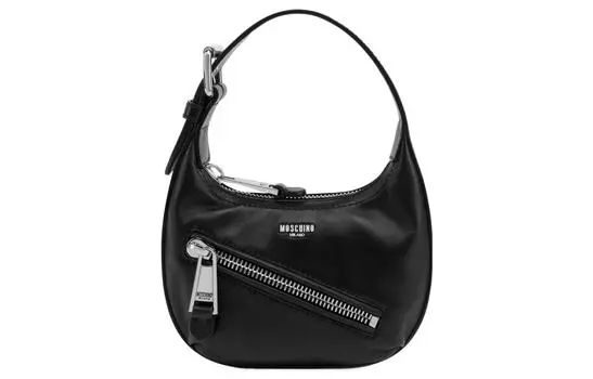 MOSCHINO Сумка из овчины на одно плечо, маленькая, женская, черные