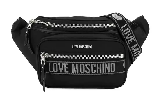 MOSCHINO Сумка-кошелек через плечо из нейлоновой ткани, женская, черная
