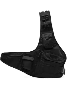 Moschino сумка-мессенджер с нашивкой-логотипом, черный