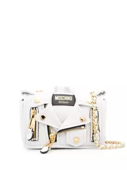 Moschino сумка на плечо Biker Jacket, белый