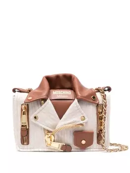 Moschino сумка на плечо Biker, нейтральный цвет