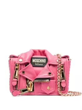 Moschino сумка на плечо Biker, розовый